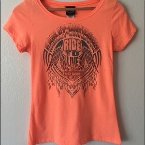 Harley Davidson Orange T-Shirt M